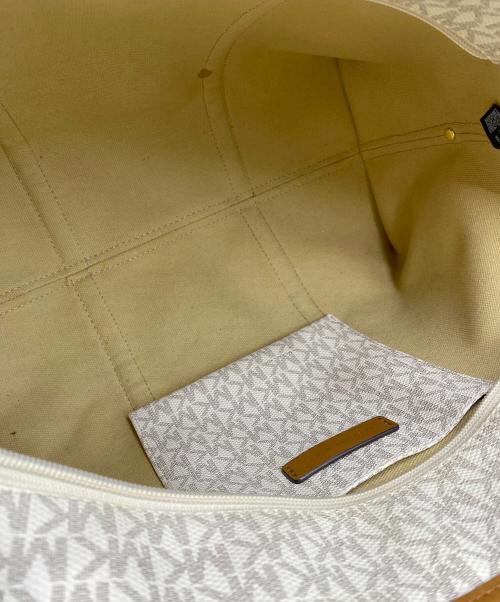 MICHAEL KORS（マイケルコース）MICHAEL KORS (マイケルコース) 2WAYバッグ アイボリー×ブラウンの古着・服飾アイテム