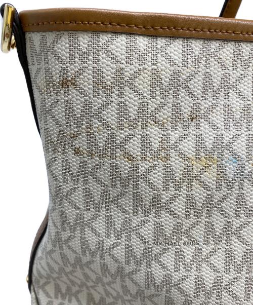 MICHAEL KORS（マイケルコース）MICHAEL KORS (マイケルコース) 2WAYバッグ アイボリー×ブラウンの古着・服飾アイテム