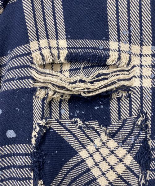DANKE SCHON（ダンケ シェーン）Danke schon (ダンケ シェーン) 長袖シャツ ベージュ×ネイビー サイズ:Mの古着・服飾アイテム