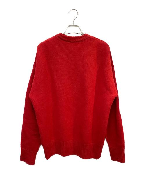ami（アミ）ami (アミ) amiハートロゴクルーネックセーター レッド サイズ:不明の古着・服飾アイテム
