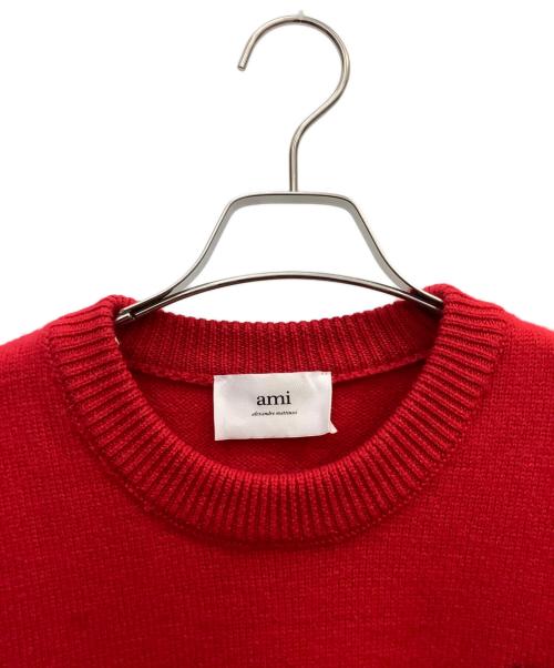ami（アミ）ami (アミ) amiハートロゴクルーネックセーター レッド サイズ:不明の古着・服飾アイテム
