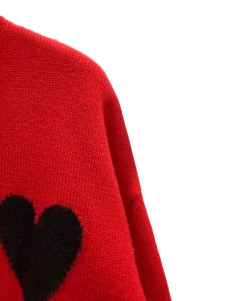 ami（アミ）ami (アミ) amiハートロゴクルーネックセーター レッド サイズ:不明の古着・服飾アイテム