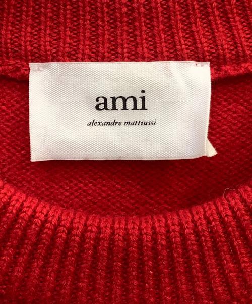 ami（アミ）ami (アミ) amiハートロゴクルーネックセーター レッド サイズ:不明の古着・服飾アイテム