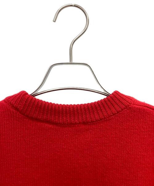 ami（アミ）ami (アミ) amiハートロゴクルーネックセーター レッド サイズ:不明の古着・服飾アイテム