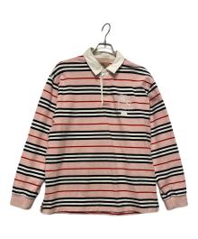 SUPREME×BURBERRY（シュプリーム×バーバリー）の古着「ラガーシャツ」｜ピンク×ホワイト