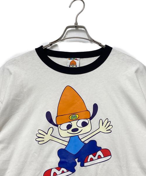 PARAPPATHERAPPER（パラッパラッパー）parappatherapper (パラッパラッパー) リンガーTシャツ ホワイト×ブラック サイズ:不明の古着・服飾アイテム