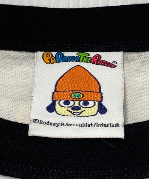 PARAPPATHERAPPER（パラッパラッパー）parappatherapper (パラッパラッパー) リンガーTシャツ ホワイト×ブラック サイズ:不明の古着・服飾アイテム