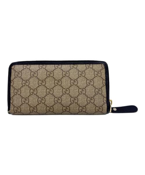 GUCCI（グッチ）GUCCI (グッチ) ラウンドファスナー財布 ブラウンの古着・服飾アイテム