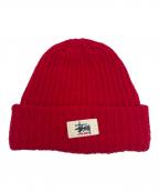 stussyステューシー）の古着「ニットキャップ」｜レッド