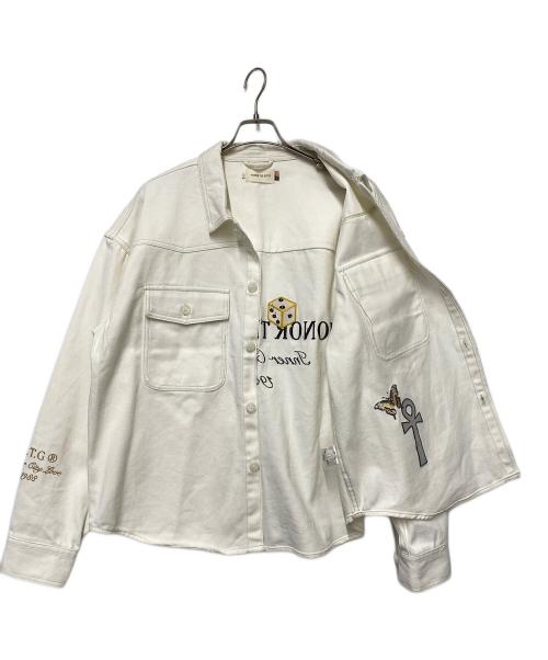 HONOR THE GIFT（オナーザギフト）HONOR THE GIFT (オナーザギフト) シャツジャケット ホワイト サイズ:Lの古着・服飾アイテム