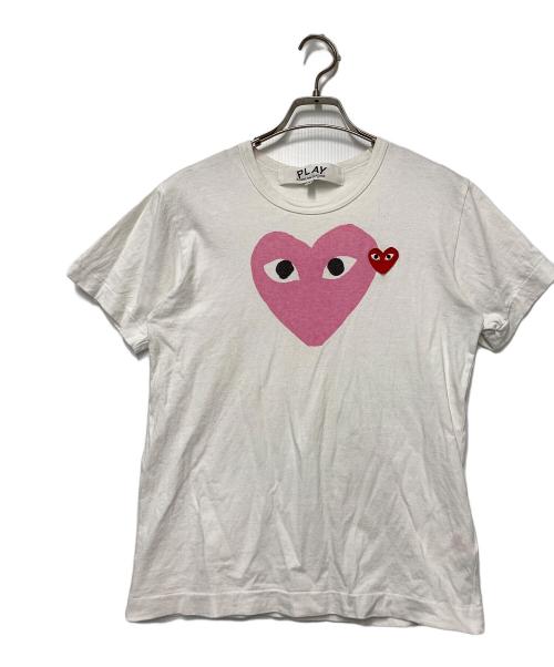 PLAY COMME des GARCONS（プレイコムデギャルソン）PLAY COMME des GARCONS (プレイコムデギャルソン) 半袖カットソー ホワイト サイズ:XSの古着・服飾アイテム