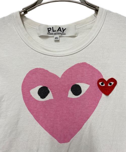 PLAY COMME des GARCONS（プレイコムデギャルソン）PLAY COMME des GARCONS (プレイコムデギャルソン) 半袖カットソー ホワイト サイズ:XSの古着・服飾アイテム