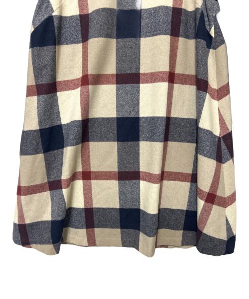 BLUE LABEL CRESTBRIDGE（ブルーレーベルクレストブリッジ）BLUE LABEL CRESTBRIDGE (ブルーレーベルクレストブリッジ) 長袖ワンピース ベージュ×ネイビー サイズ:36の古着・服飾アイテム