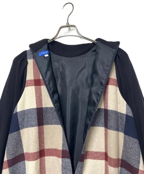BLUE LABEL CRESTBRIDGE（ブルーレーベルクレストブリッジ）BLUE LABEL CRESTBRIDGE (ブルーレーベルクレストブリッジ) 長袖ワンピース ベージュ×ネイビー サイズ:36の古着・服飾アイテム