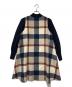 BLUE LABEL CRESTBRIDGE (ブルーレーベルクレストブリッジ) 長袖ワンピース ベージュ×ネイビー サイズ:36：8000円