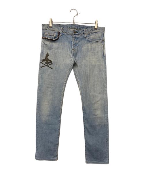 Hysteric Glamour（ヒステリックグラマー）Hysteric Glamour (ヒステリックグラマー) スタッズデニムパンツ ブルー サイズ:34の古着・服飾アイテム