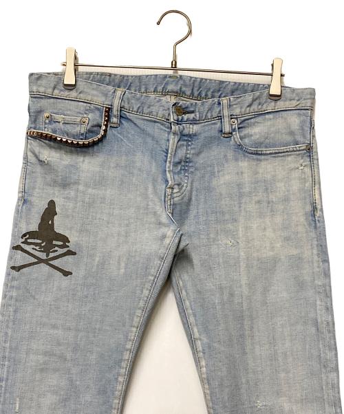 Hysteric Glamour（ヒステリックグラマー）Hysteric Glamour (ヒステリックグラマー) スタッズデニムパンツ ブルー サイズ:34の古着・服飾アイテム