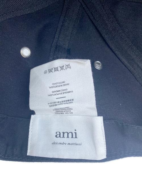 AMI Alexandre Mattiussi（アミアレクサンドルマテュッシ）AMI Alexandre Mattiussi (アミアレクサンドルマテュッシ) ハートパッチキャップ ブラック サイズ:不明の古着・服飾アイテム