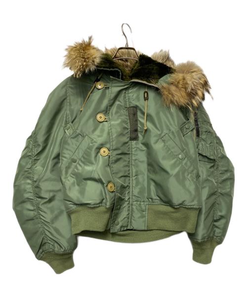 AVIREX（アヴィレックス）AVIREX (アヴィレックス) フライトジャケット グリーン サイズ:Mの古着・服飾アイテム