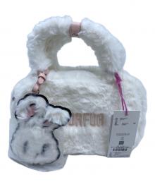 furfur（ファーファー）の古着「エコファー スクエア ボストンバッグ」｜ホワイト