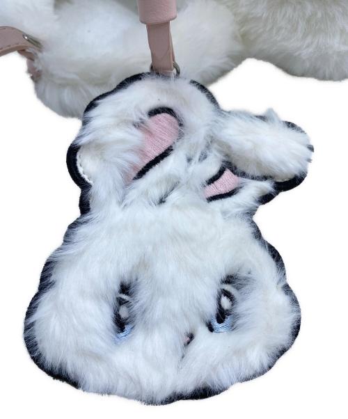 furfur（ファーファー）furfur (ファーファー) エコファー スクエア ボストンバッグ ホワイト 未使用品の古着・服飾アイテム