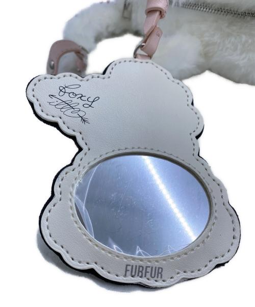 furfur（ファーファー）furfur (ファーファー) エコファー スクエア ボストンバッグ ホワイト 未使用品の古着・服飾アイテム
