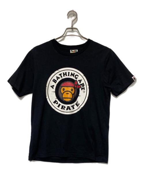 A BATHING APE（アベイシングエイプ）A BATHING APE (アベイシングエイプ) プリントTシャツ ブラック サイズ:Mの古着・服飾アイテム