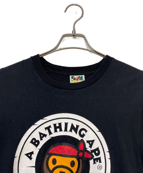 A BATHING APE（アベイシングエイプ）A BATHING APE (アベイシングエイプ) プリントTシャツ ブラック サイズ:Mの古着・服飾アイテム
