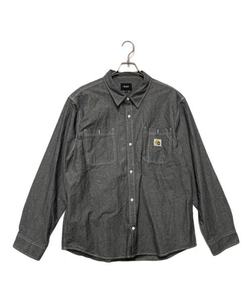 HUF（ハフ）HUF (ハフ) ＨＵＦ　長袖シャツ グレー サイズ:ＸＬの古着・服飾アイテム