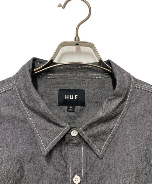 HUF（ハフ）HUF (ハフ) ＨＵＦ　長袖シャツ グレー サイズ:ＸＬの古着・服飾アイテム