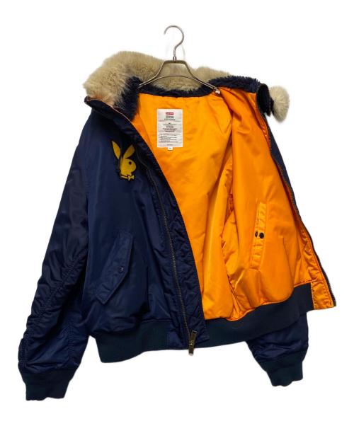 SUPREME（シュプリーム）Supreme (シュプリーム) PLAY BOY (プレイボーイ) MA-1ジャケット ネイビー サイズ:XLの古着・服飾アイテム