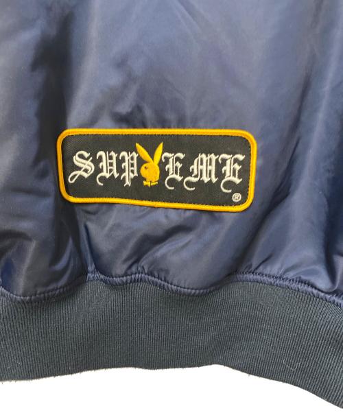 SUPREME（シュプリーム）Supreme (シュプリーム) PLAY BOY (プレイボーイ) MA-1ジャケット ネイビー サイズ:XLの古着・服飾アイテム