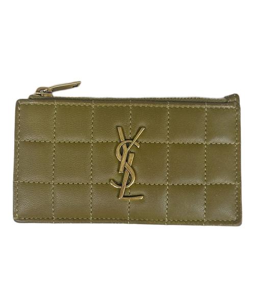 Saint Laurent Paris（サンローランパリ）Saint Laurent Paris (サンローランパリ) カードケース オリーブの古着・服飾アイテム