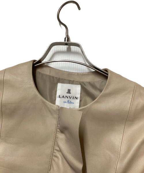 LANVIN en Bleu（ランバンオンブルー）LANVIN en Bleu (ランバンオンブルー) ノーカラージャケット ライトピンク サイズ:38の古着・服飾アイテム