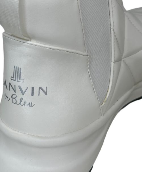 LANVIN en Bleu（ランバンオンブルー）LANVIN en Bleu (ランバンオンブルー) キルティングブーツ ホワイト サイズ:24の古着・服飾アイテム