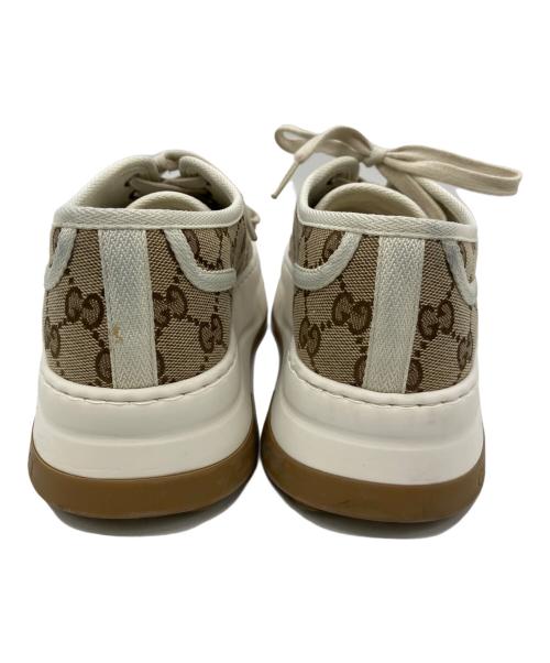 GUCCI（グッチ）GUCCI (グッチ) ローカットスニーカー ベージュ×ホワイト サイズ:SIZE 6の古着・服飾アイテム
