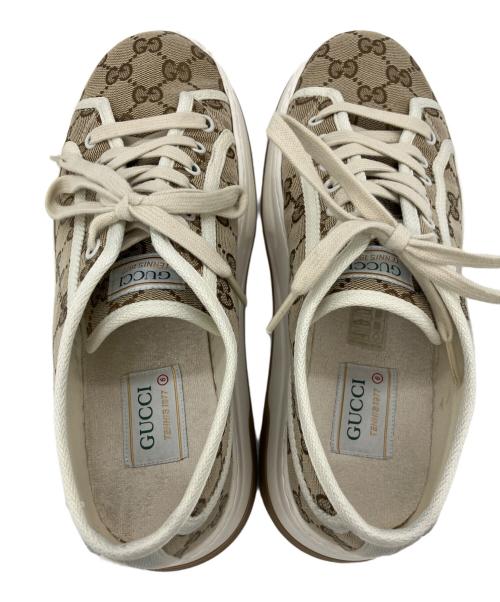 GUCCI（グッチ）GUCCI (グッチ) ローカットスニーカー ベージュ×ホワイト サイズ:SIZE 6の古着・服飾アイテム