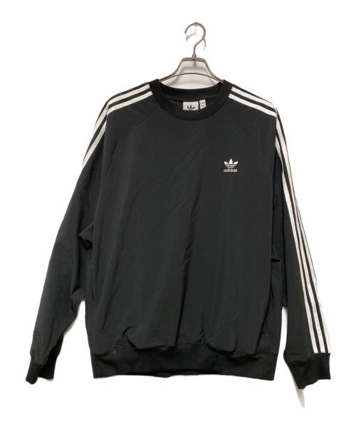 adidas（アディダス）adidas (アディダス) プルオーバー トラックトップ ブラック サイズ:Ｍの古着・服飾アイテム