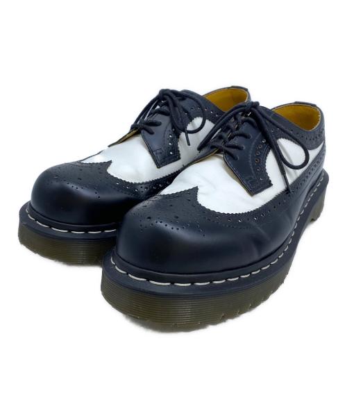 Dr.Martens（ドクターマーチン）Dr.Martens (ドクターマーチン) ウィングチップシューズ ホワイト×ブラック サイズ:US10の古着・服飾アイテム