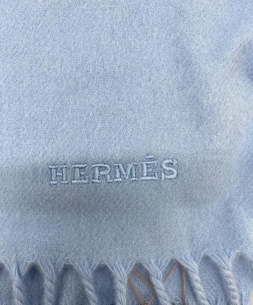 HERMES（エルメス）HERMES (エルメス) マフラー スカイブルー 未使用品の古着・服飾アイテム