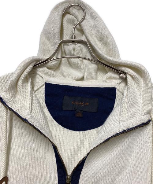 COACH（コーチ）COACH (コーチ) ジップパーカー ベージュ サイズ:Ｍの古着・服飾アイテム