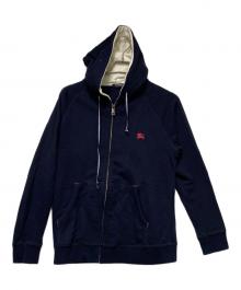 BURBERRY BLACK LABEL（バーバリーブラックレーベル）の古着「ジップパーカー」｜ネイビー