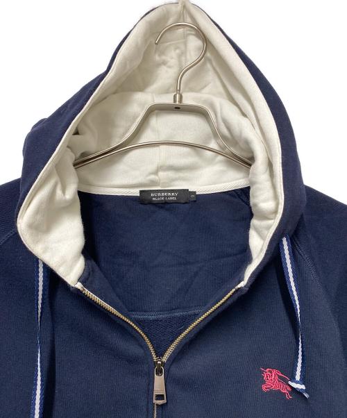 BURBERRY BLACK LABEL（バーバリーブラックレーベル）BURBERRY BLACK LABEL (バーバリーブラックレーベル) ジップパーカー ネイビー サイズ:3の古着・服飾アイテム