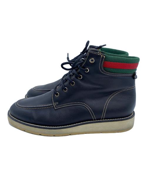 GUCCI（グッチ）GUCCI (グッチ) ブーツ ブラウン サイズ:SIZE 40 1/2の古着・服飾アイテム