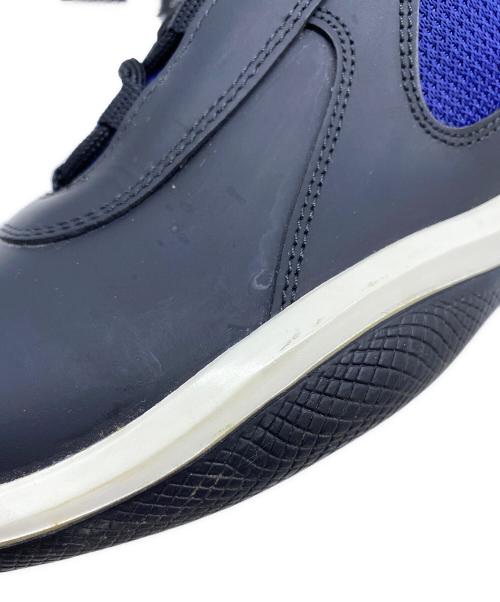 PRADA SPORTS（プラダスポーツ）PRADA SPORTS (プラダスポーツ) レザースニーカー ブラック×ブルー サイズ:size 9の古着・服飾アイテム