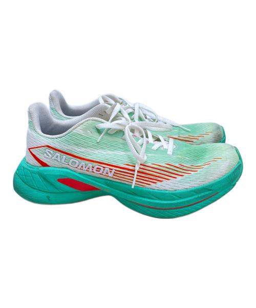 SALOMON（サロモン）SALOMON (サロモン) ランニングシューズ グリーン×ホワイト サイズ:27.5㎝の古着・服飾アイテム