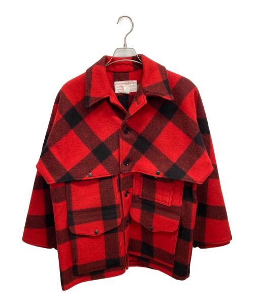 FILSON GARMENT（フィルソン ガーメント）FILSON GARMENT (フィルソン ガーメント) ウールジャケット ブラック×レッド サイズ:40の古着・服飾アイテム