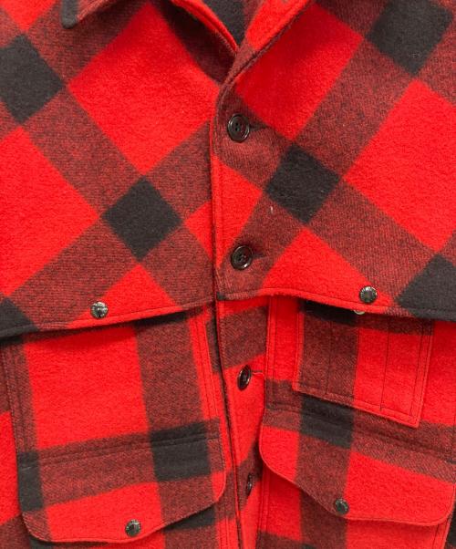 FILSON GARMENT（フィルソン ガーメント）FILSON GARMENT (フィルソン ガーメント) ウールジャケット ブラック×レッド サイズ:40の古着・服飾アイテム