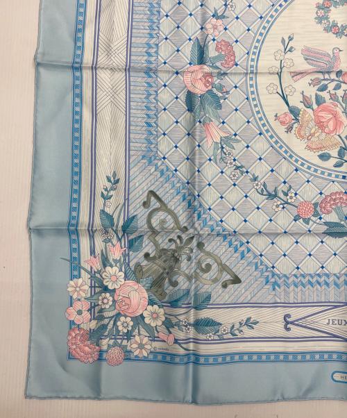 HERMES（エルメス）HERMES (エルメス) シルクスカーフ スカイブルーの古着・服飾アイテム