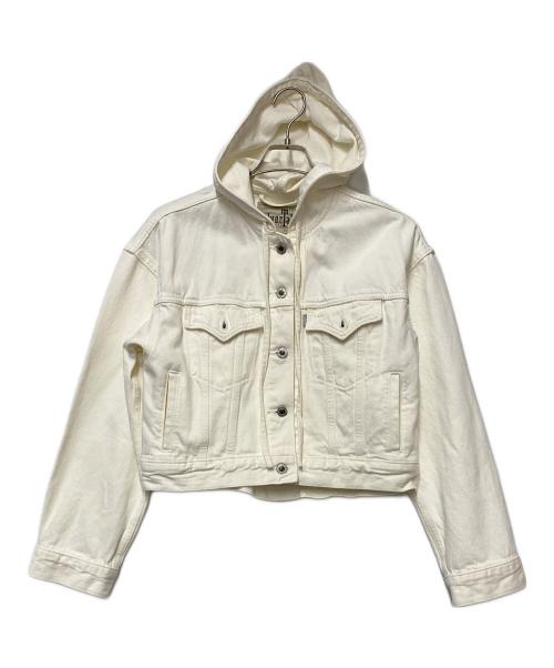 LEVI'S（リーバイス）LEVI'S (リーバイス) フード付きデニムジャケット ホワイト サイズ:Sの古着・服飾アイテム